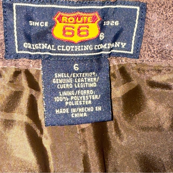 Leather Genuine Vintage Route 66 Button Fly Bootcut Pants Size 6 Biker Moto - Picture 4 of 16